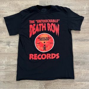 The Untouchable Death Row Records Men's Black Graphic T-Shirt Size Medium